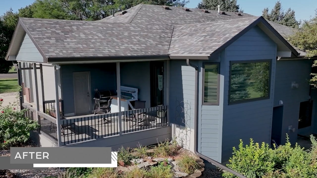 A Sioux Falls home with new Renewal by Andersen windows, labeled After